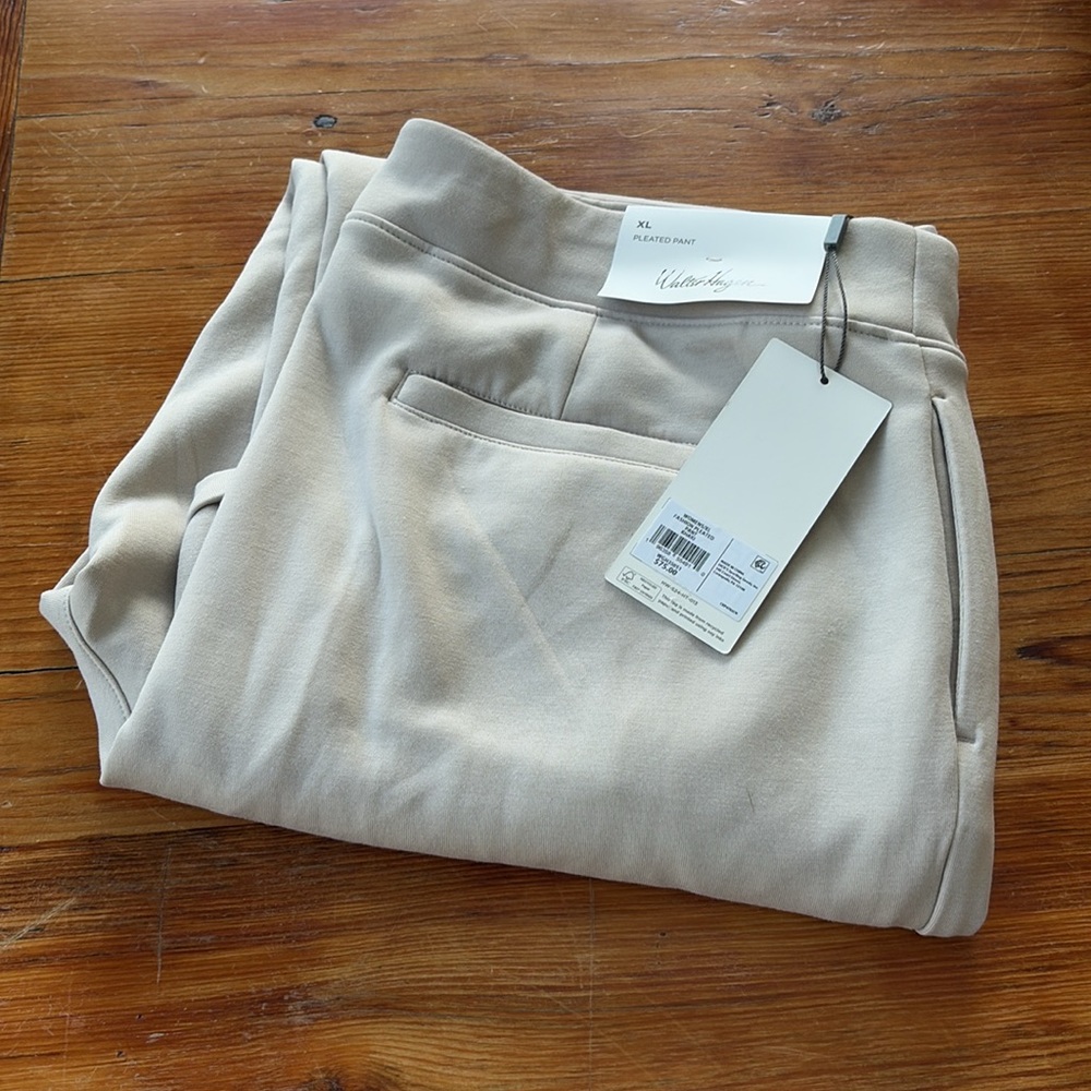 Walter Hagen Women's Fashion Pleated Golf Pants tan cream sz XL new with tags - Picture 7 of 8